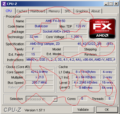 Такие вот частоты в Турбо-режиме у процессора AMD FX-8150